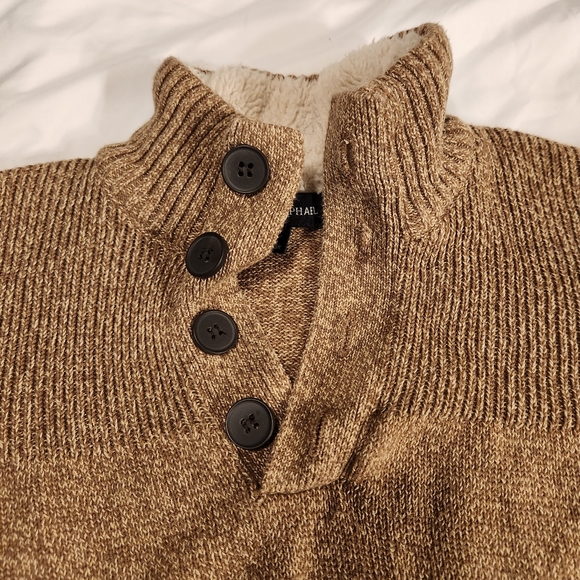 Tricots St Raphael Sweater Sherpa Collar Button Mens - Picture 4 of 9